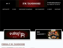 Tablet Screenshot of fwtandoori.cz